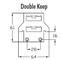 FF0272 Pressed Double Keep Dimensions